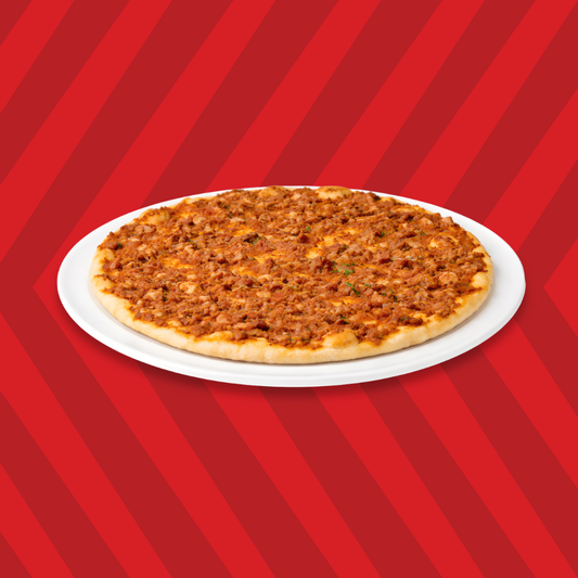 Lebanese fatayer pie baked on a flatbread crust with meat pie