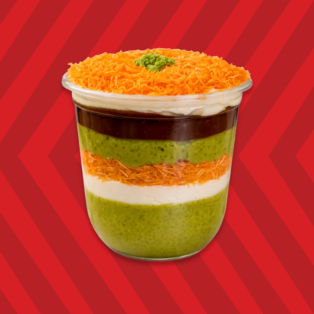 Kunafa Cup with chocolate and pistachio cream